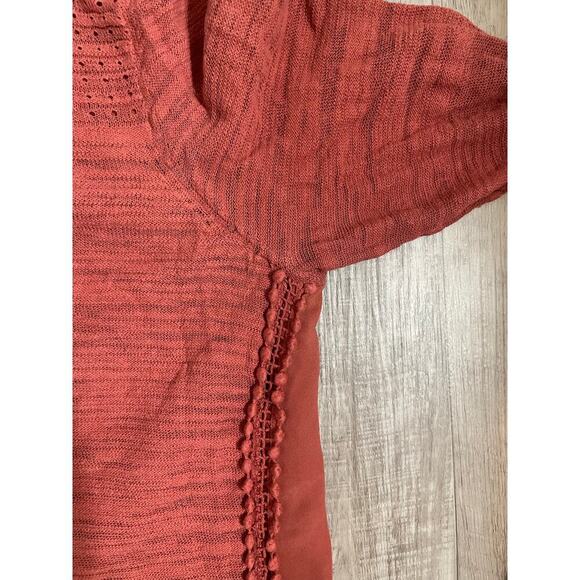 LOFT size small long sleeve burnout top - Picture 7 of 12